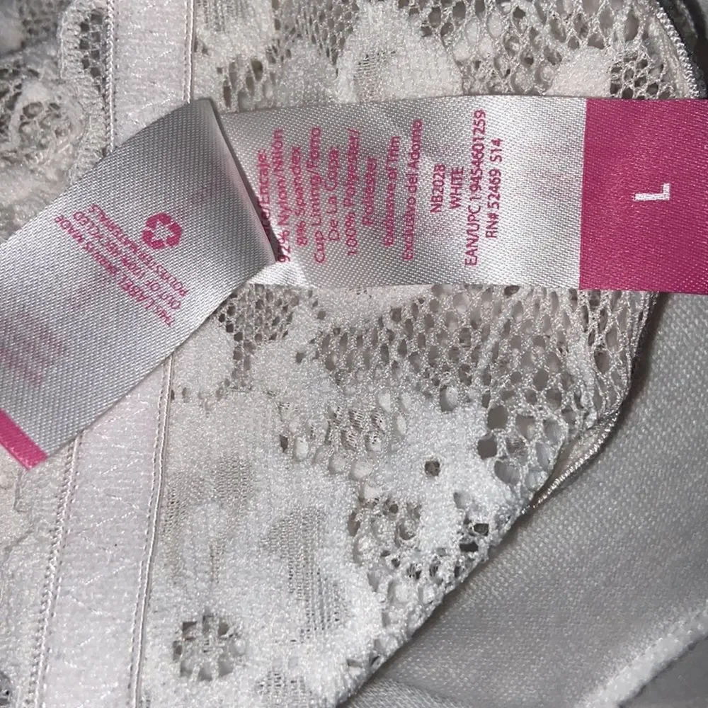 No Boundaries White Lace Bralette Size L
